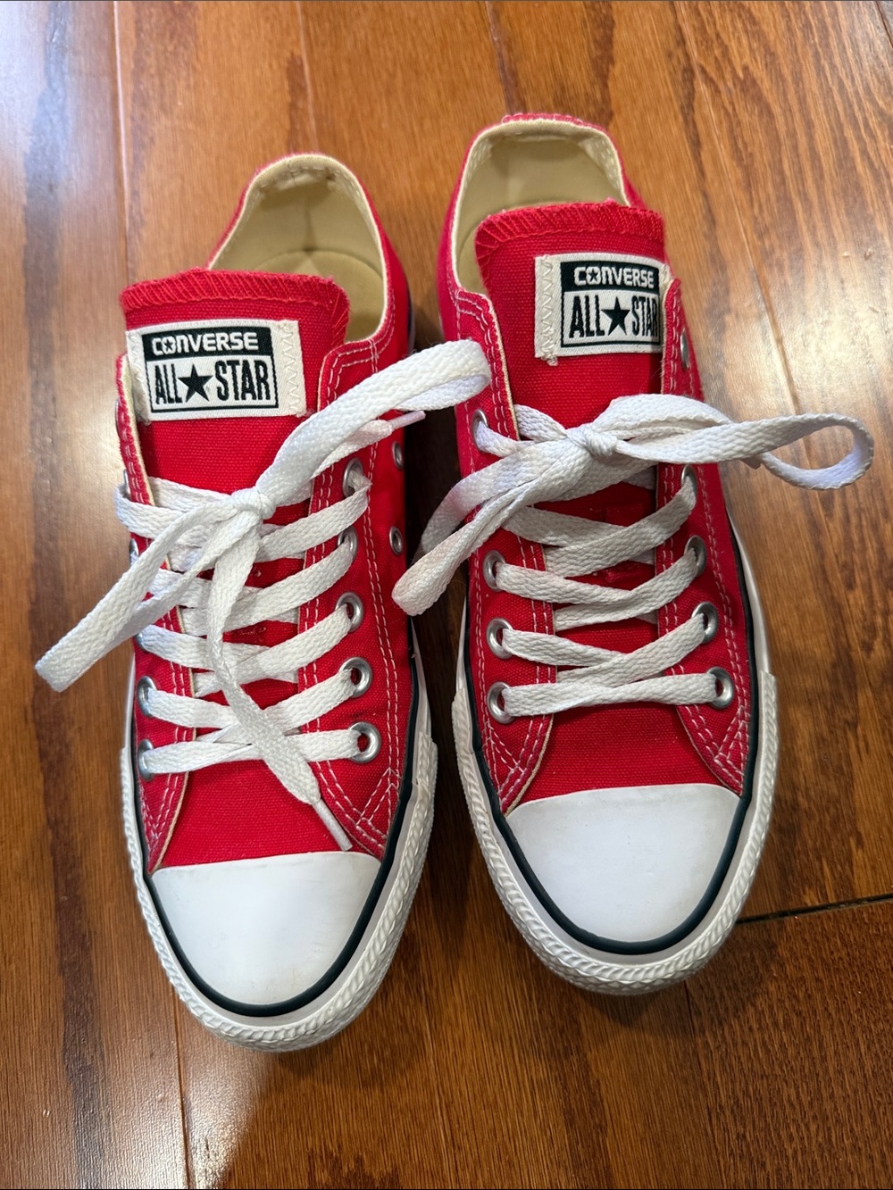 Converse Chuck Taylor All Star Red Lace Up Sneakers Women’s Size 7
